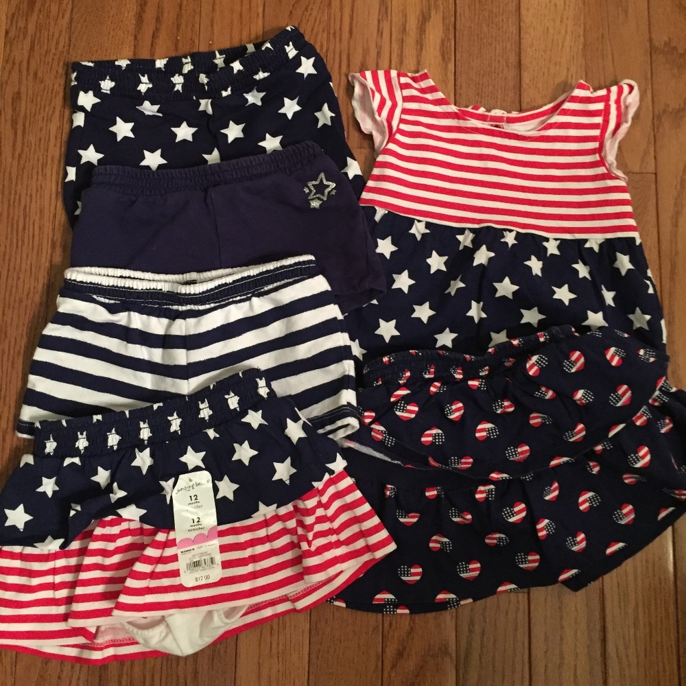 12 mo. Girls 4th of July/ Americana Bundle